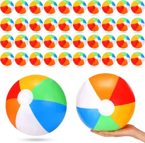 Tanlade Inflatable Beach Ball Bulk 10 Inch Beach Balls Fun Pool Party Favors Pool Beach Balls Summer Birthday Water Game Toys