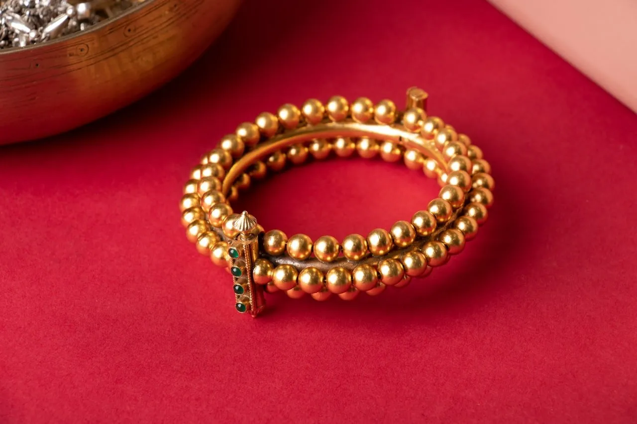 Tattva Ball Cluster Gold Classic Kada