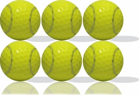 Tennis Golf Ball 6 Pack by GBM Golf - Elevate Your Golf Game with Tennis-Inspired Style