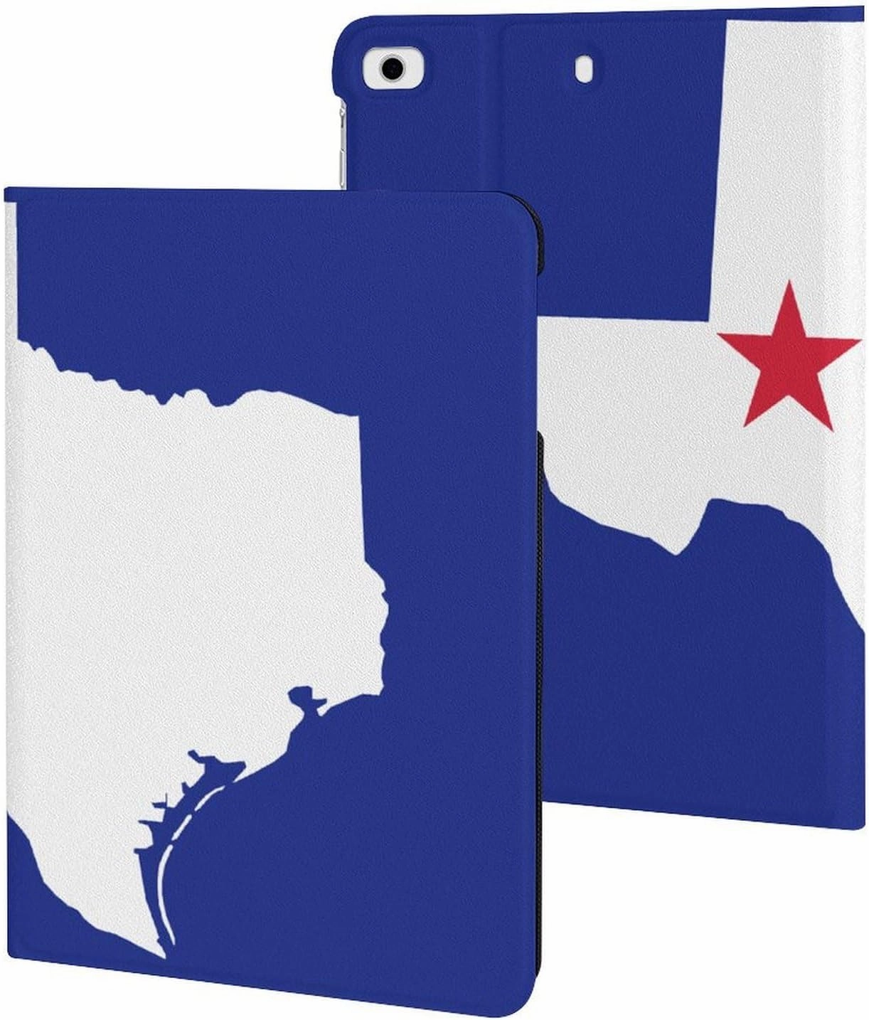 Texas Flag Map Fashion Case Waterproof Protective Cover Adjustable Stand Auto Sleep/Wake Compatible with ipad Mini 1/2/3/4/5 (7.9in)