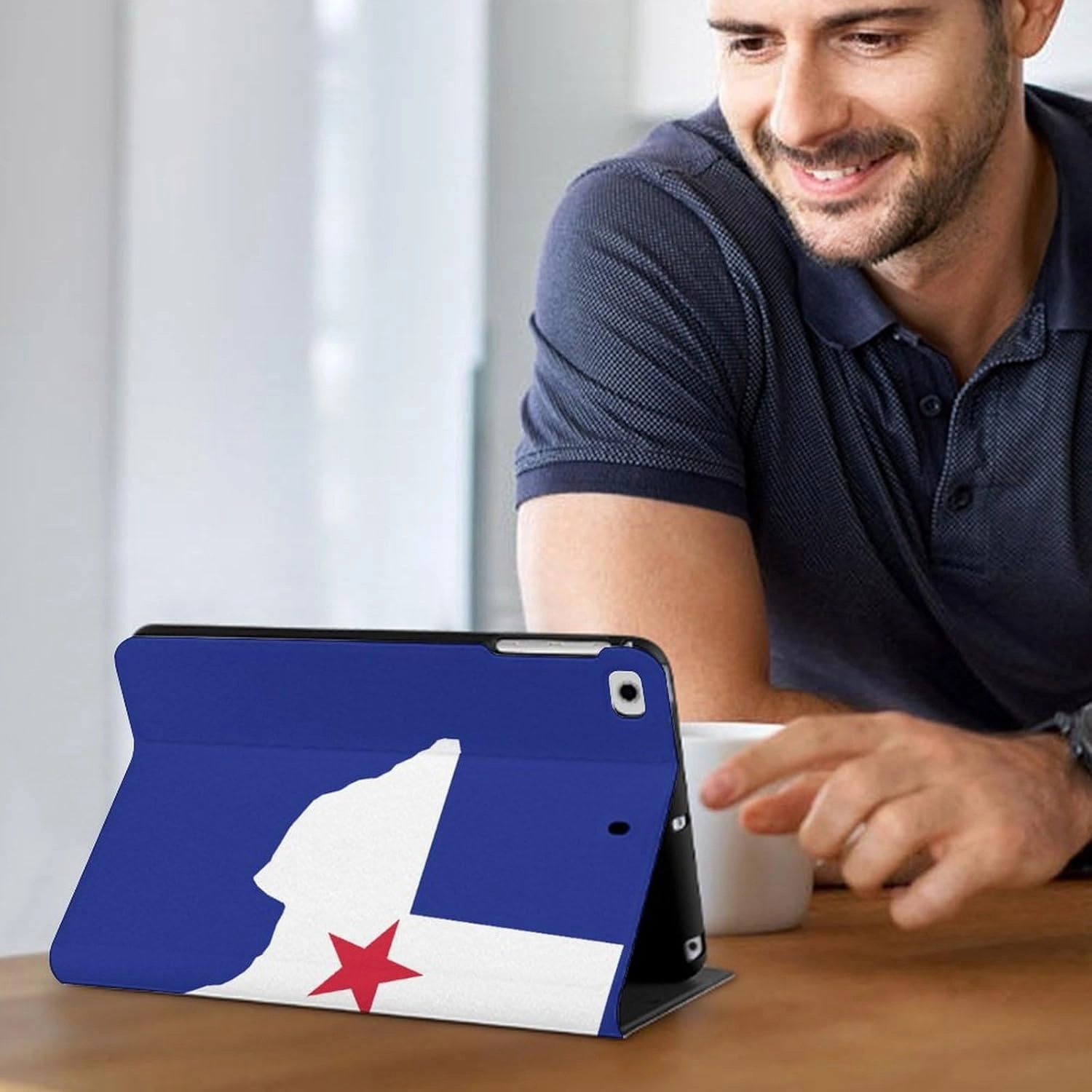 Texas Flag Map Fashion Case Waterproof Protective Cover Adjustable Stand Auto Sleep/Wake Compatible with ipad Mini 1/2/3/4/5 (7.9in)