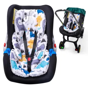 THE KENKYO Infant Car Seat Insert, 2-in-1 Reversible Baby Car Seat Cushion, Carseat Head & Body Support for Newborn, Soft Stroller Cushion Insert for Bouncer, Swing, Baby Registry Seach