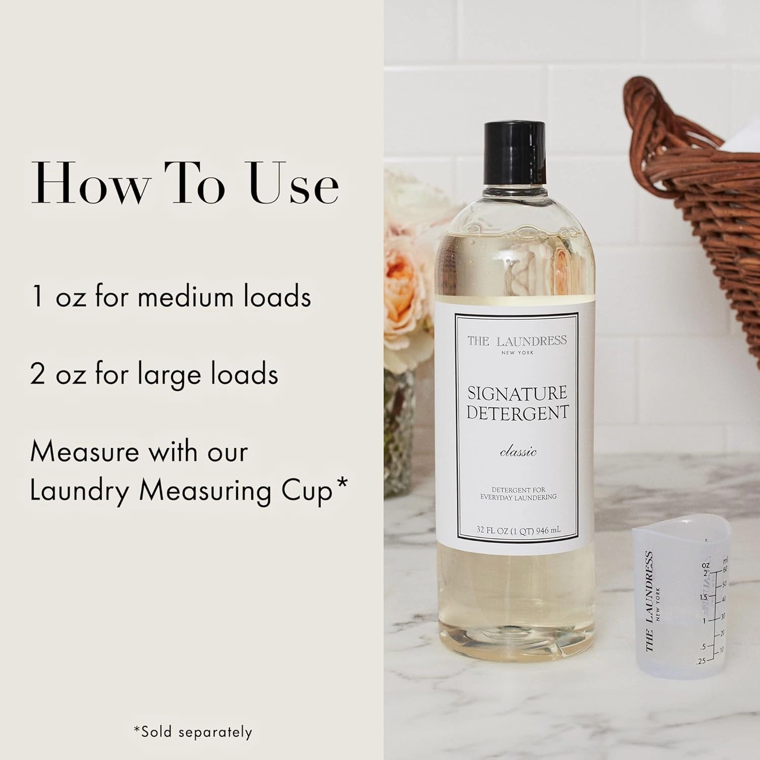 The Laundress Signature Detergent Classic, 32 Fl Oz, Laundry Detergent Liquid, Concentrated, Stain Remover