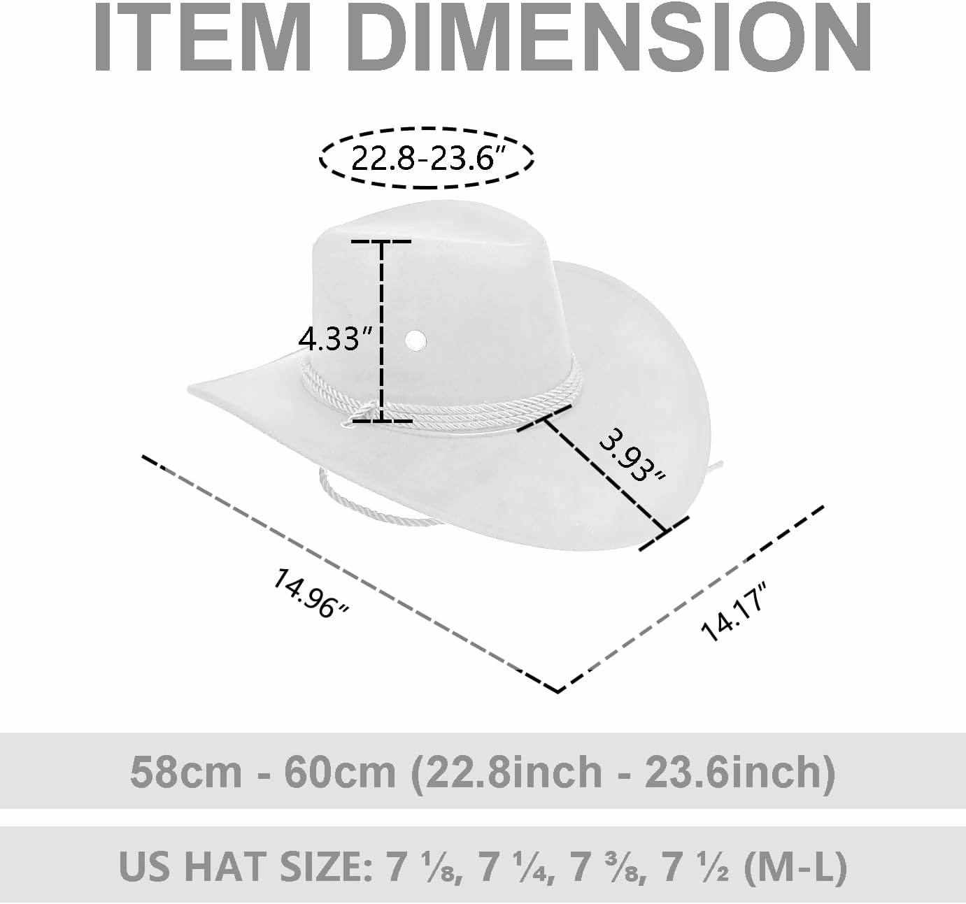 thuizen Classic Rolled Western Cowboy Hat