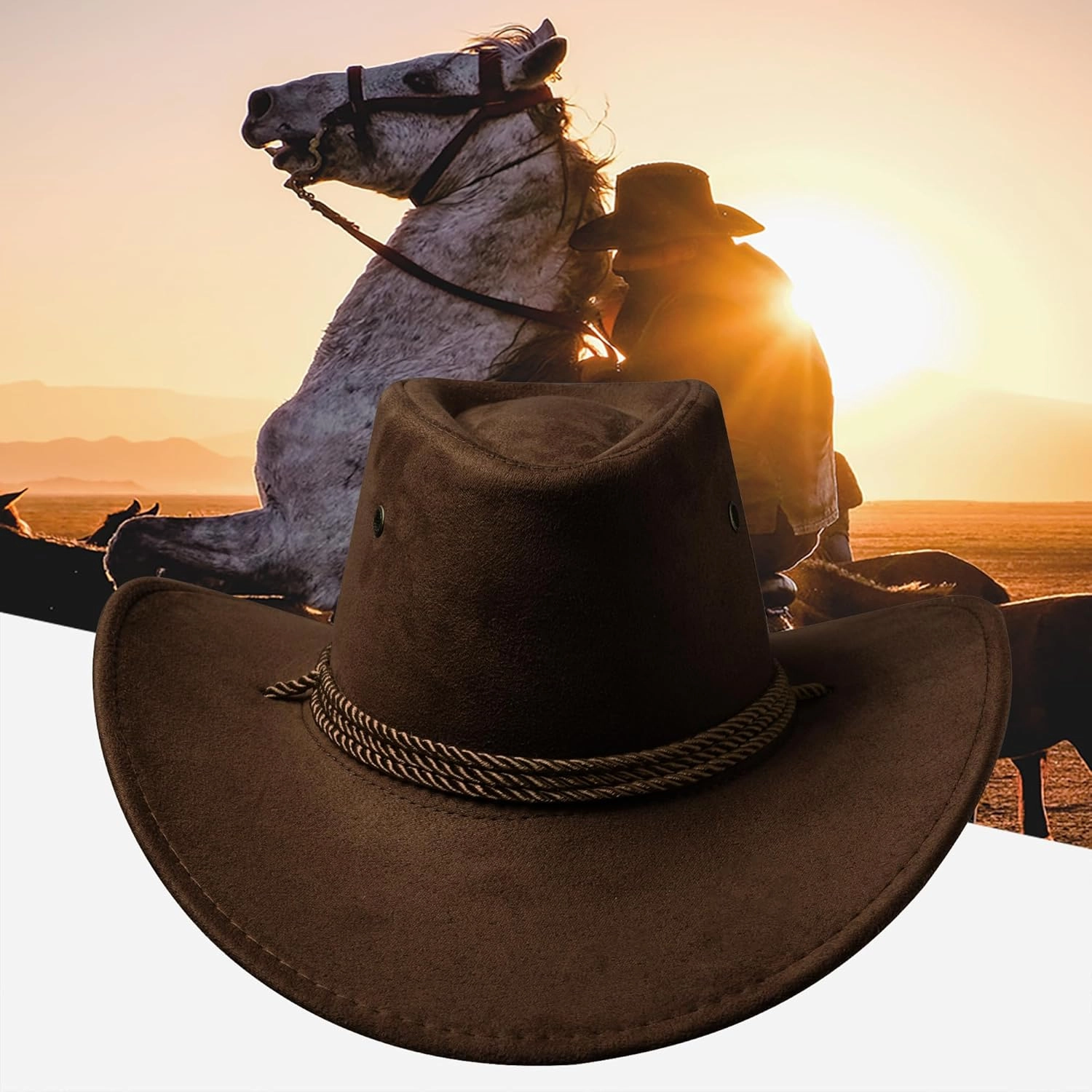 thuizen Classic Rolled Western Cowboy Hat