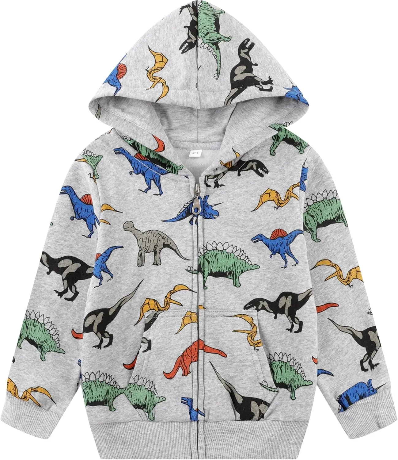 Toddler Zip Up Hoodie Sweatshirt Fall Clothes Boys Jacket With Hood 2-7 Years