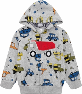 Toddler Zip Up Hoodie Sweatshirt Fall Clothes Boys Jacket With Hood 2-7 Years