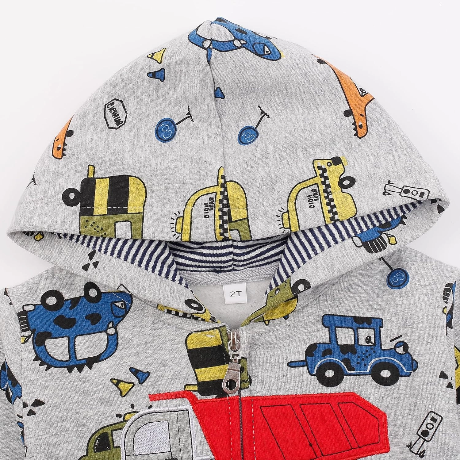 Toddler Zip Up Hoodie Sweatshirt Fall Clothes Boys Jacket With Hood 2-7 Years