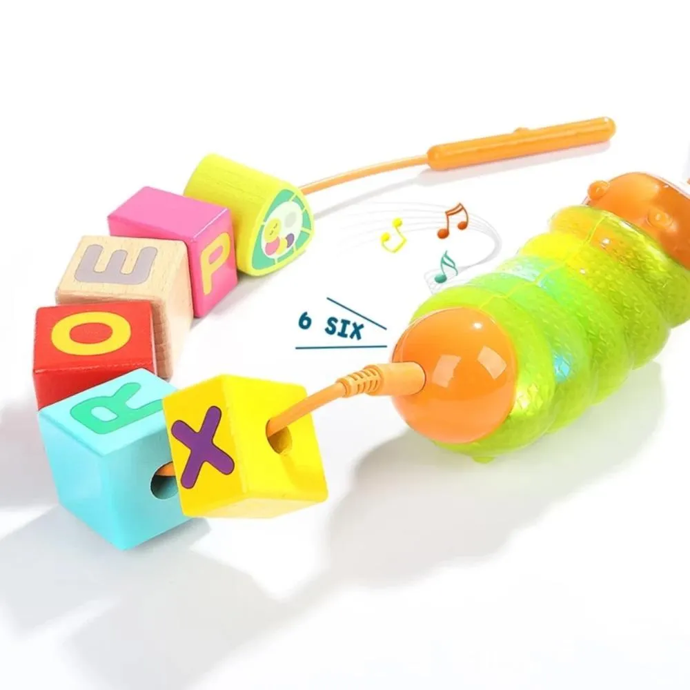 Top Bright Caterpillar Musical Lacing Beads