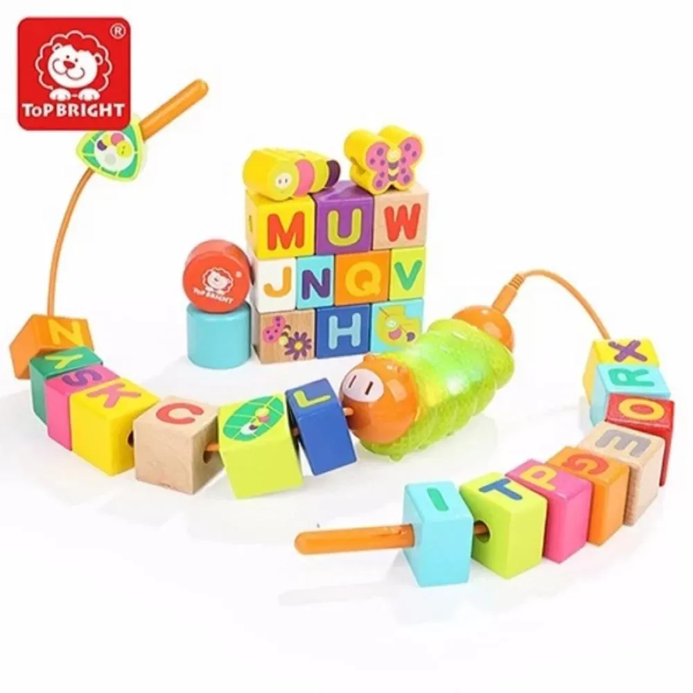 Top Bright Caterpillar Musical Lacing Beads