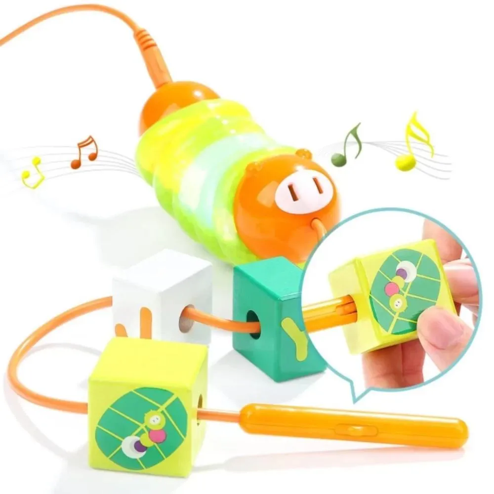 Top Bright Caterpillar Musical Lacing Beads
