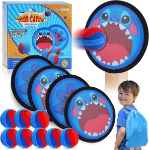 Toss and Catch Ball Game Set Outdoor Toys,Beach Pool Yard Party Family Games for Kids,Toddler Sticky Baseball Glove Catch for 3 4 5 6 7 8 Boys Girls