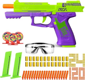 Toy Gun with Automatic Reloading Rebound Shell Ejecting and Soft Foam Blaster, Ideal for Shooting Games, Education Model Toys, Gift for Kids Boys Girls
