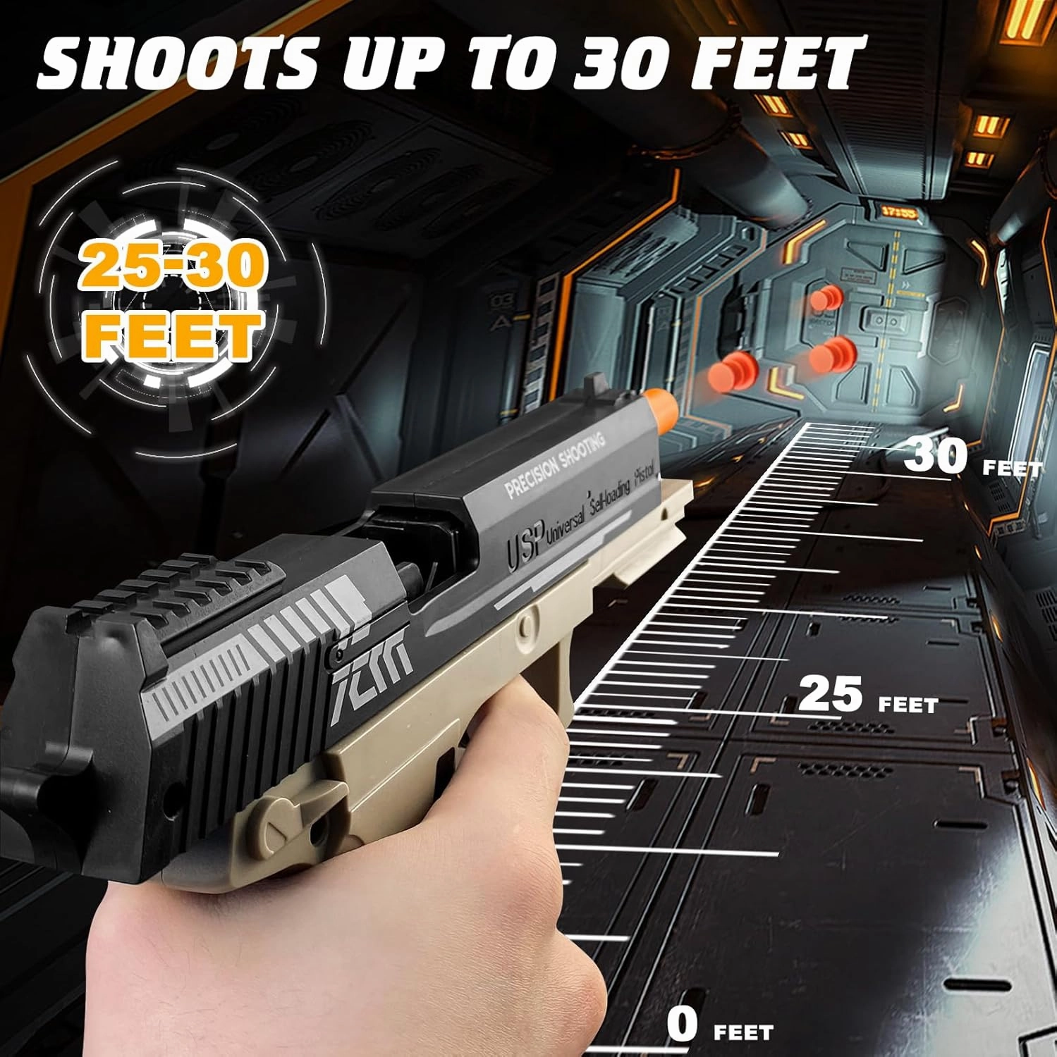 Toy Gun with Automatic Reloading Rebound Shell Ejecting and Soft Foam Blaster, Ideal for Shooting Games, Education Model Toys, Gift for Kids Boys Girls