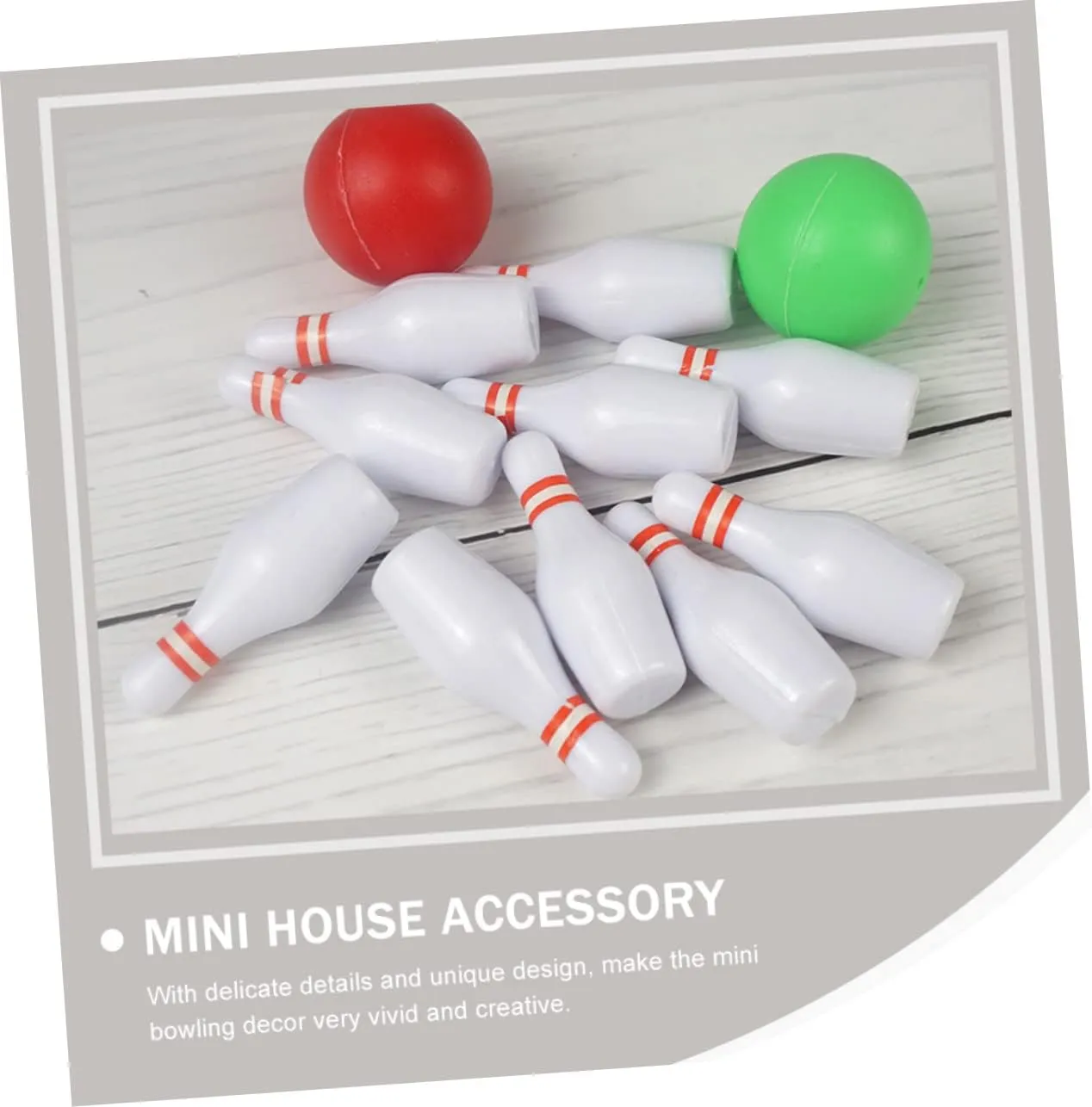 Toyvian Miniature Bowling Balls Durable Models for Mini House Decor Realistic Bowling Simulation Collectors and