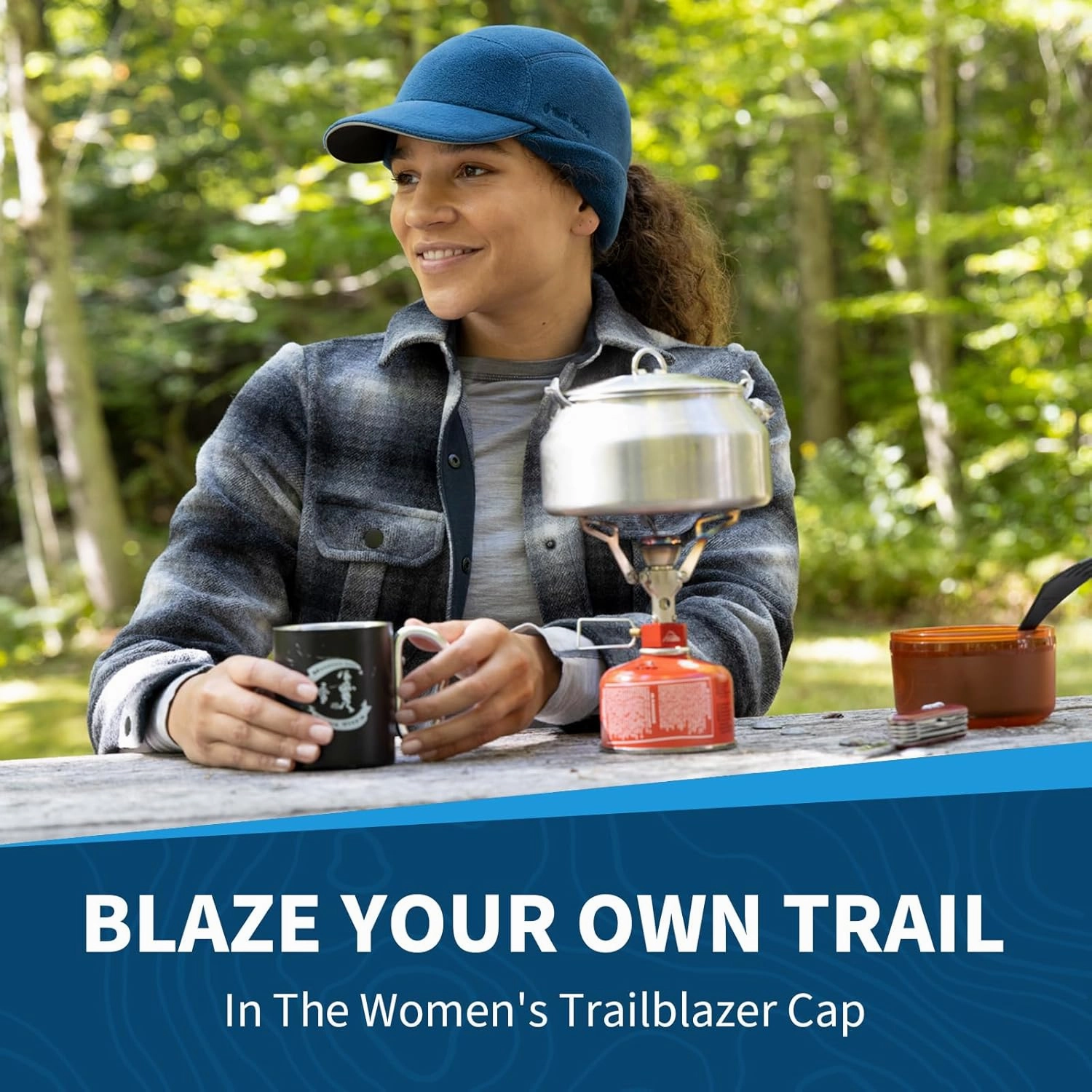 TrailHeads Fleece Ponytail Hat for Women – Trailblazer Reflective Winter Hat with Ponytail Hole for Workouts