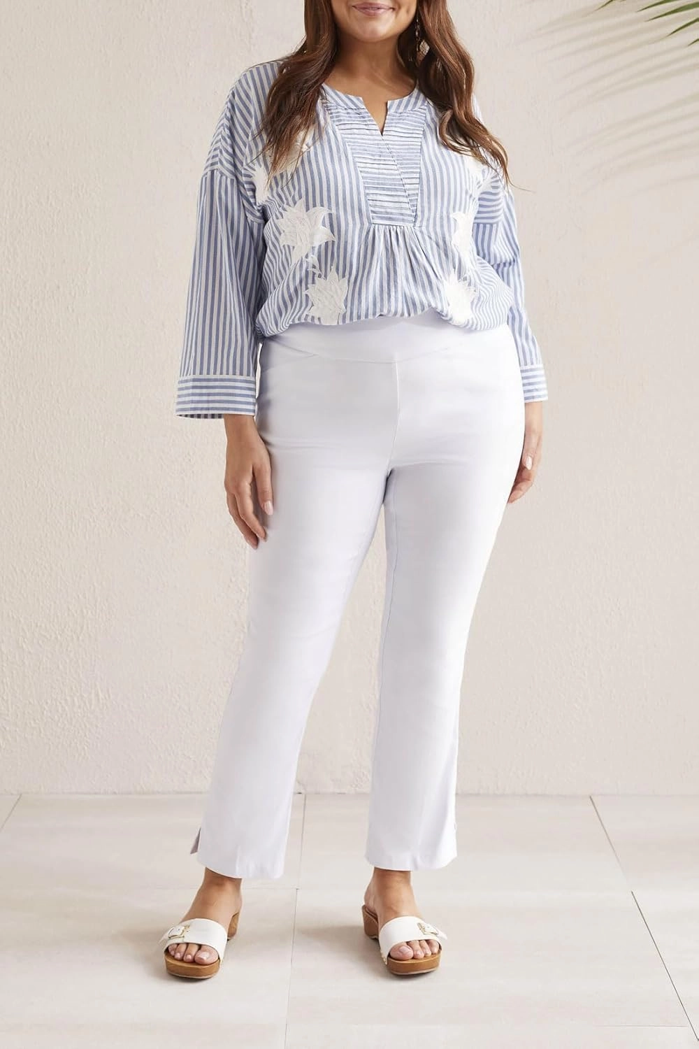 Tribal Women's Performance Stretch Pull on Slimming Ankle Pants