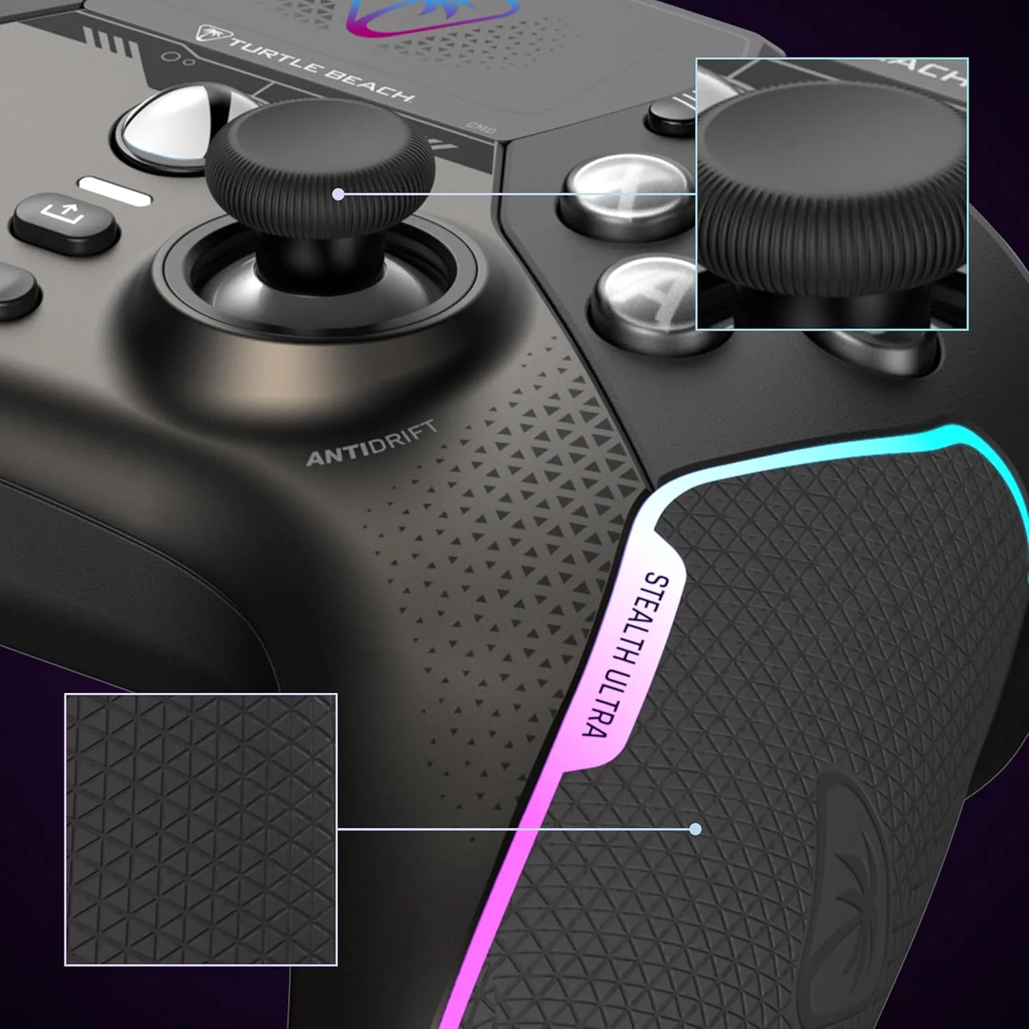 Turtle Beach Stealth Ultra High-Performance Wireless Gaming Controller Licensed for Xbox Series X|S, Xbox One, Windows PC & Android – LED Dashboard, Charge Dock, RGB Lighting, 30-Hr Battery, Bluetooth, Black