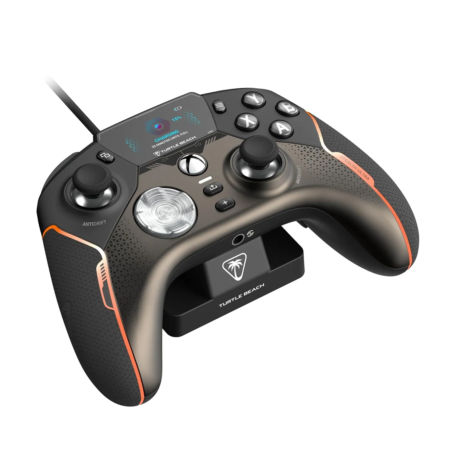 Turtle Beach Stealth Ultra High-Performance Wireless Gaming Controller Licensed for Xbox Series X|S, Xbox One, Windows PC & Android – LED Dashboard, Charge Dock, RGB Lighting, 30-Hr Battery, Bluetooth, Black