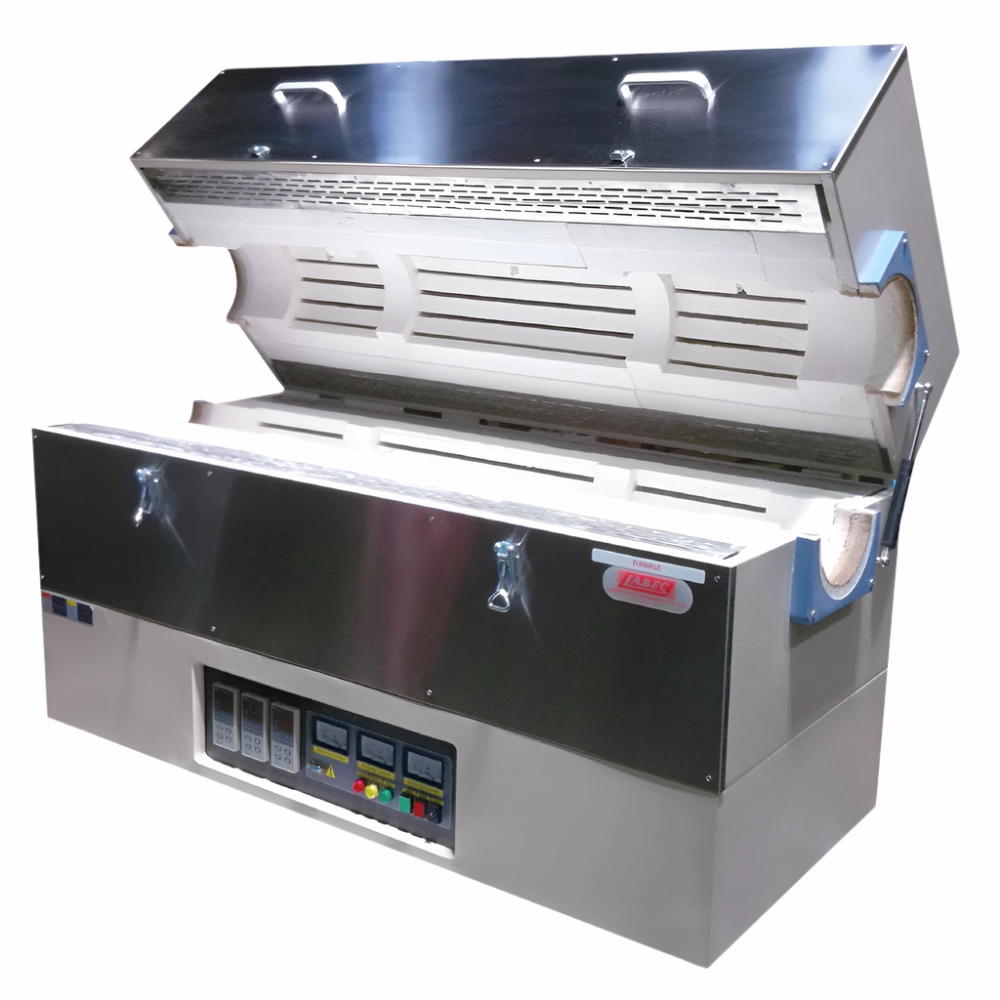 Two-zone horizontal split tube furnaces,  1200C