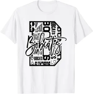Typography Bobcats For Men Women Bobcats Animal Lover T-Shirt