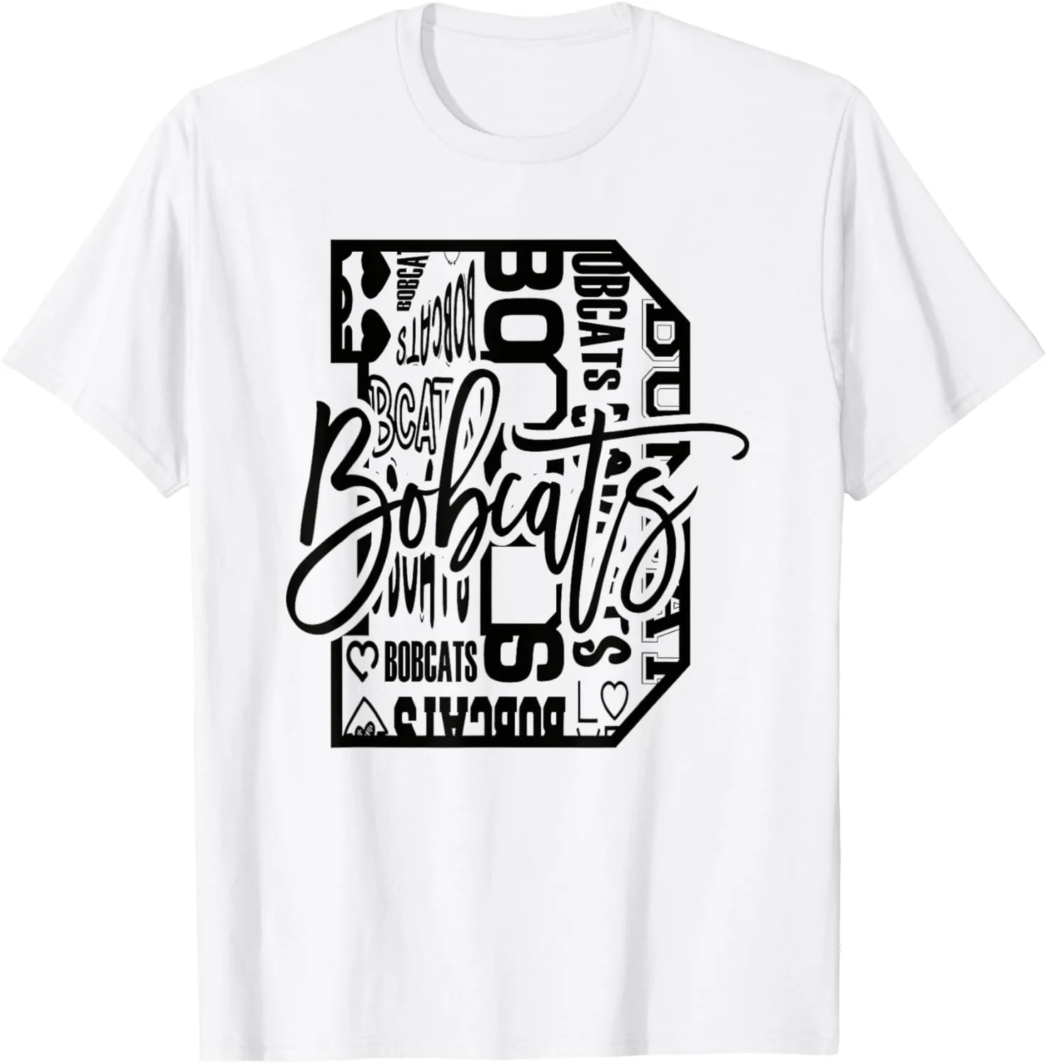 Typography Bobcats For Men Women Bobcats Animal Lover T-Shirt