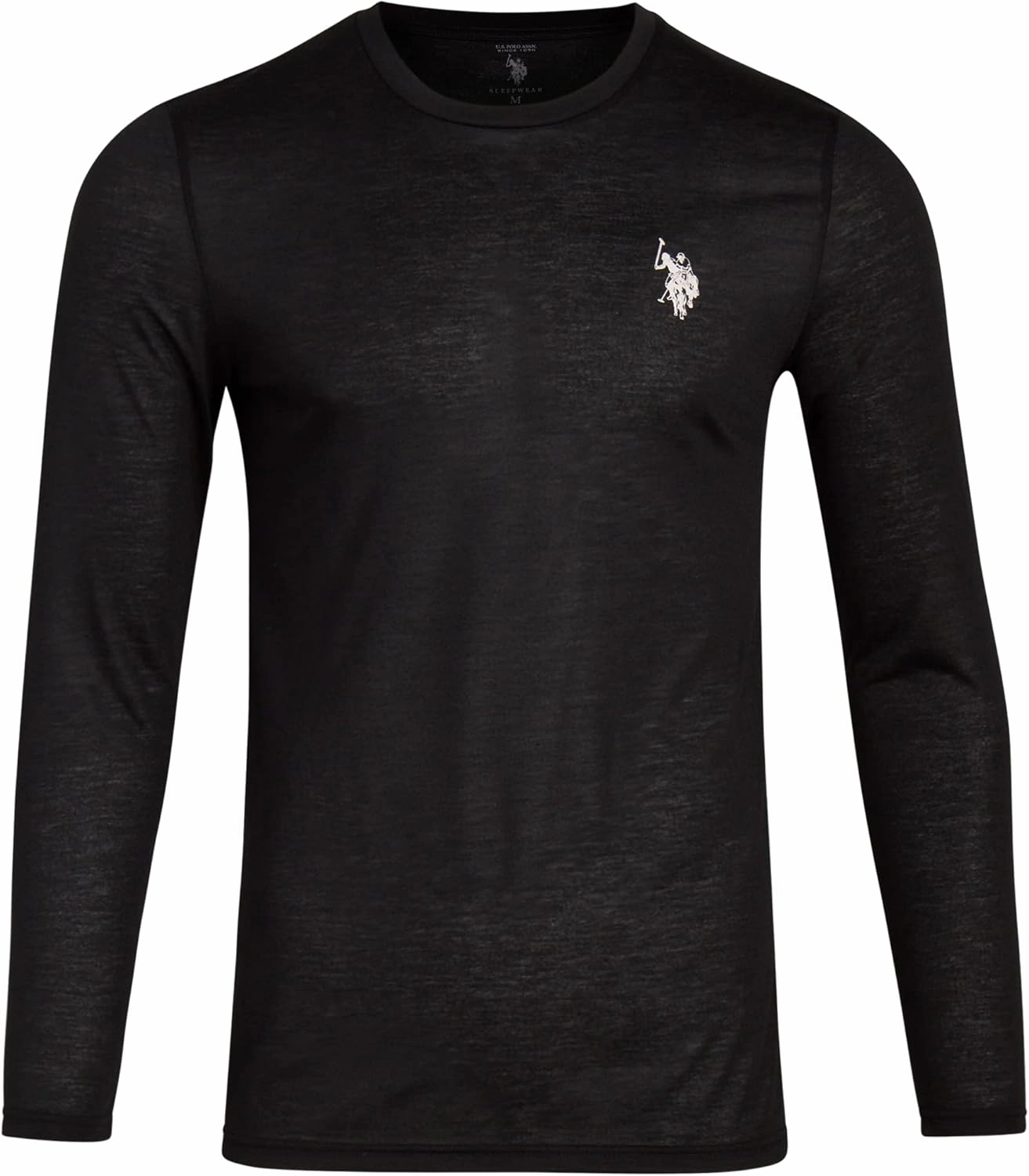 U.S. Polo Assn. Men's Pajama Set - 2 Piece Long Sleeve T-Shirt and Fleece Lounge Pants, Gift Box