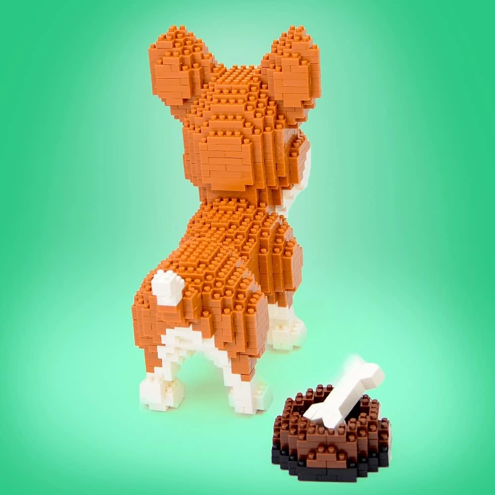 Ulanlan Adult Building Sets, Bricks Corgi, Micro Bricks Dog Animal Building Toy Bricks Dog for Dog Lover, Women, Girl 14 , Teens or Adult, 1380 Pieces