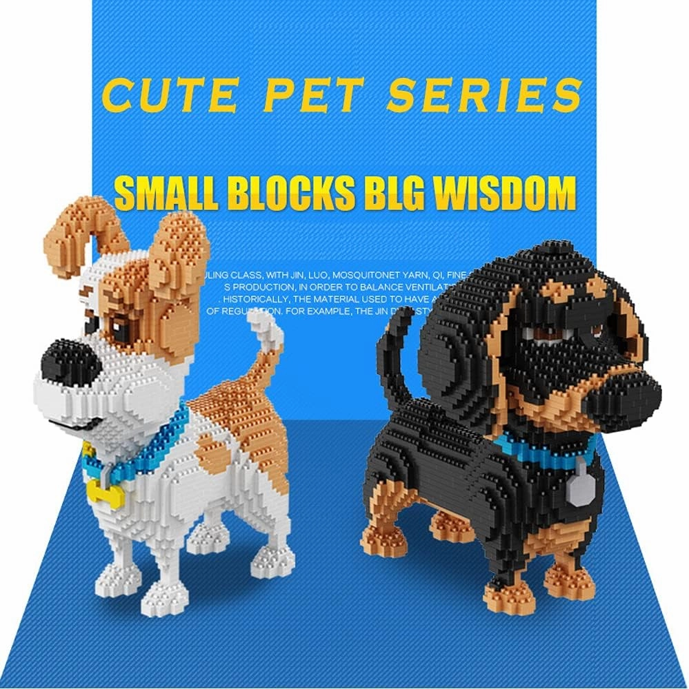 Ulanlan Adult Building Sets, Micro Brick Building Block Dog Model to Build for Women, Girl Friend or Dog Lover, 2100 Pieces