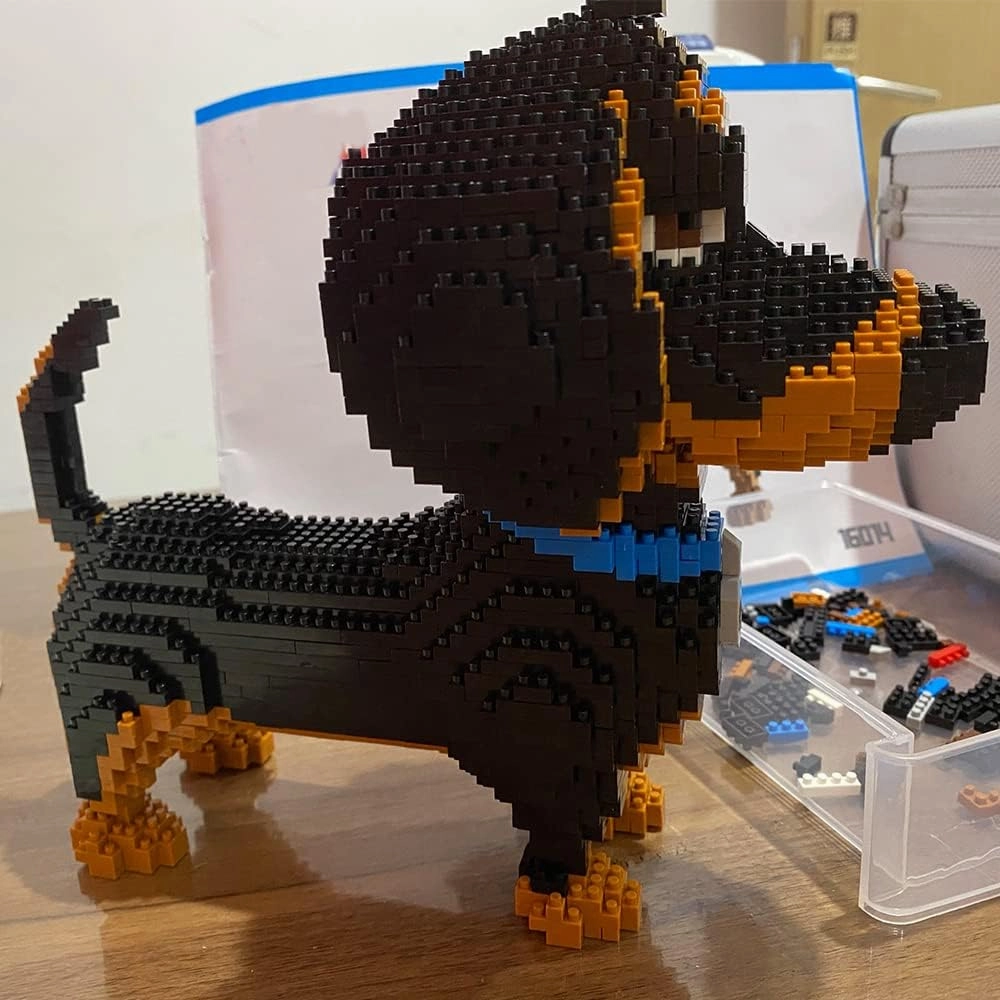 Ulanlan Adult Building Sets, Micro Brick Building Block Dog Model to Build for Women, Girl Friend or Dog Lover, 2100 Pieces