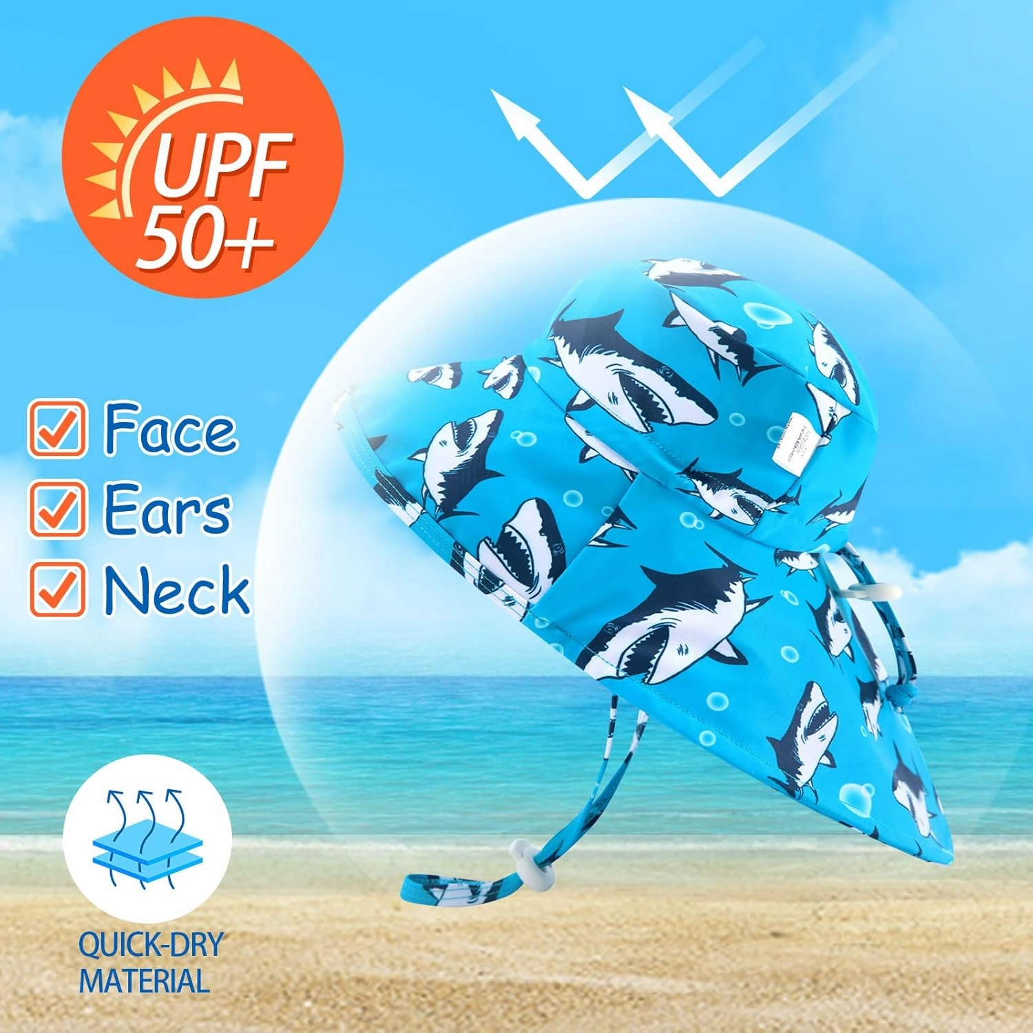 UNIFACO Baby Boy Swimsuit UPF 50  Sun Protection One Piece Zip Bathing Suit with Sun Hat Infant Sunsuit Swimwear