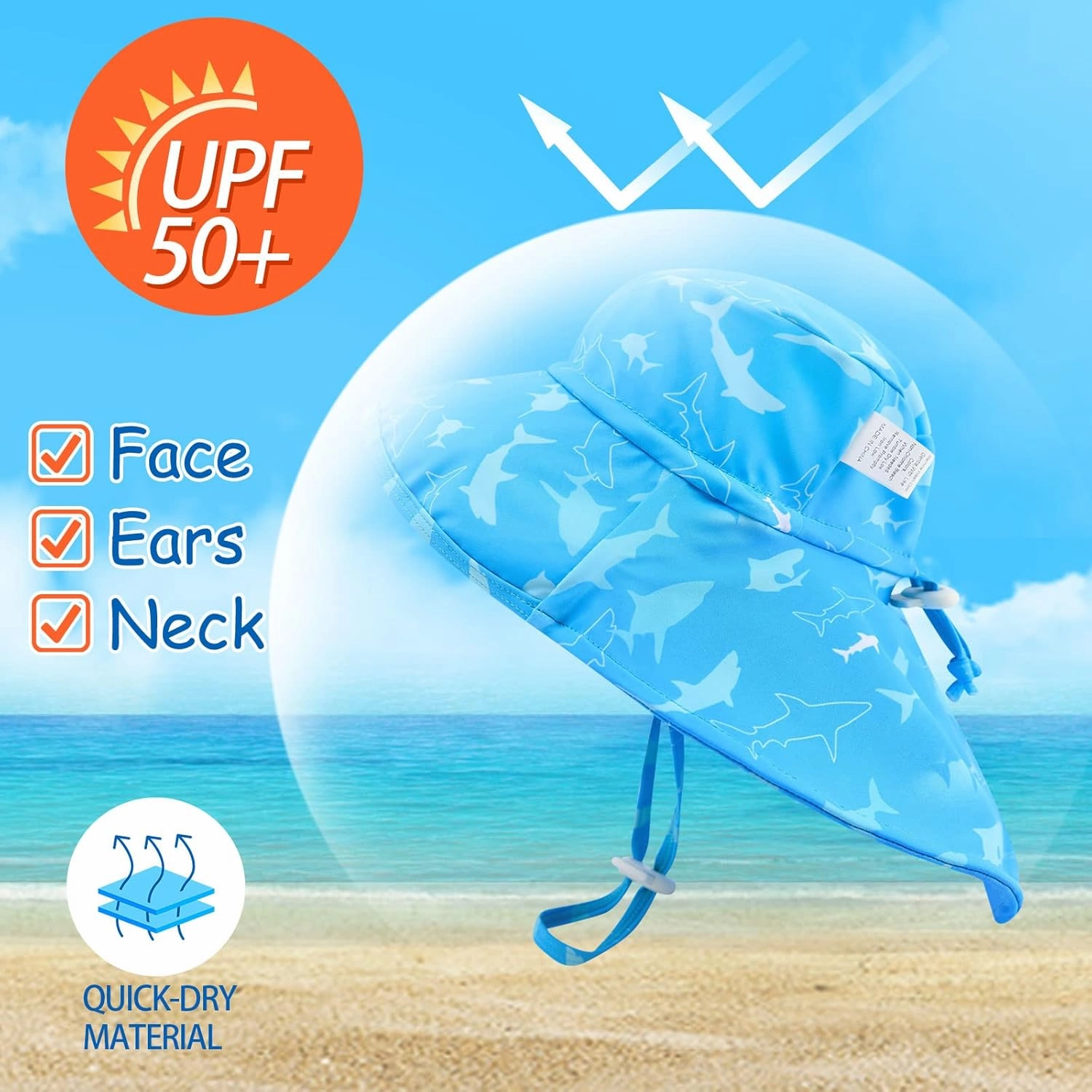 UNIFACO Baby Boy Swimsuit UPF 50  Sun Protection One Piece Zip Bathing Suit with Sun Hat Infant Sunsuit Swimwear