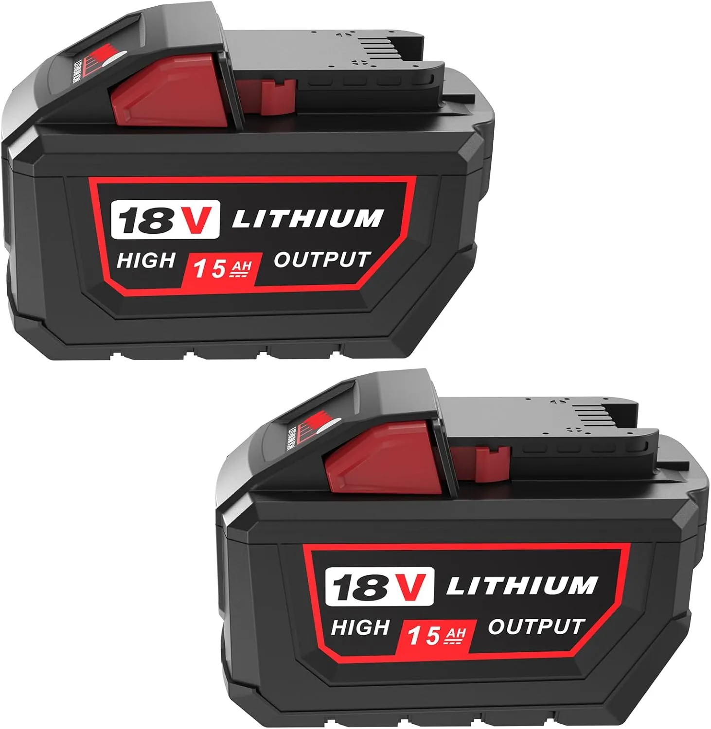 Upgraded 2Packs 18V 15.0Ah Replacement for Milwaukee M-18 Battery Compatible with Milwaukee 18V Battery 48-11-1850 48-11-1840 48-11-1815 48-11-1820 48-11-1828 18 Volt Cordless Power Tool and Chargers