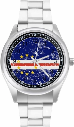 Verde Vintage Flag Casual Wrist Watches for Men Classic Business Dress Watch Big Face for Work Gym