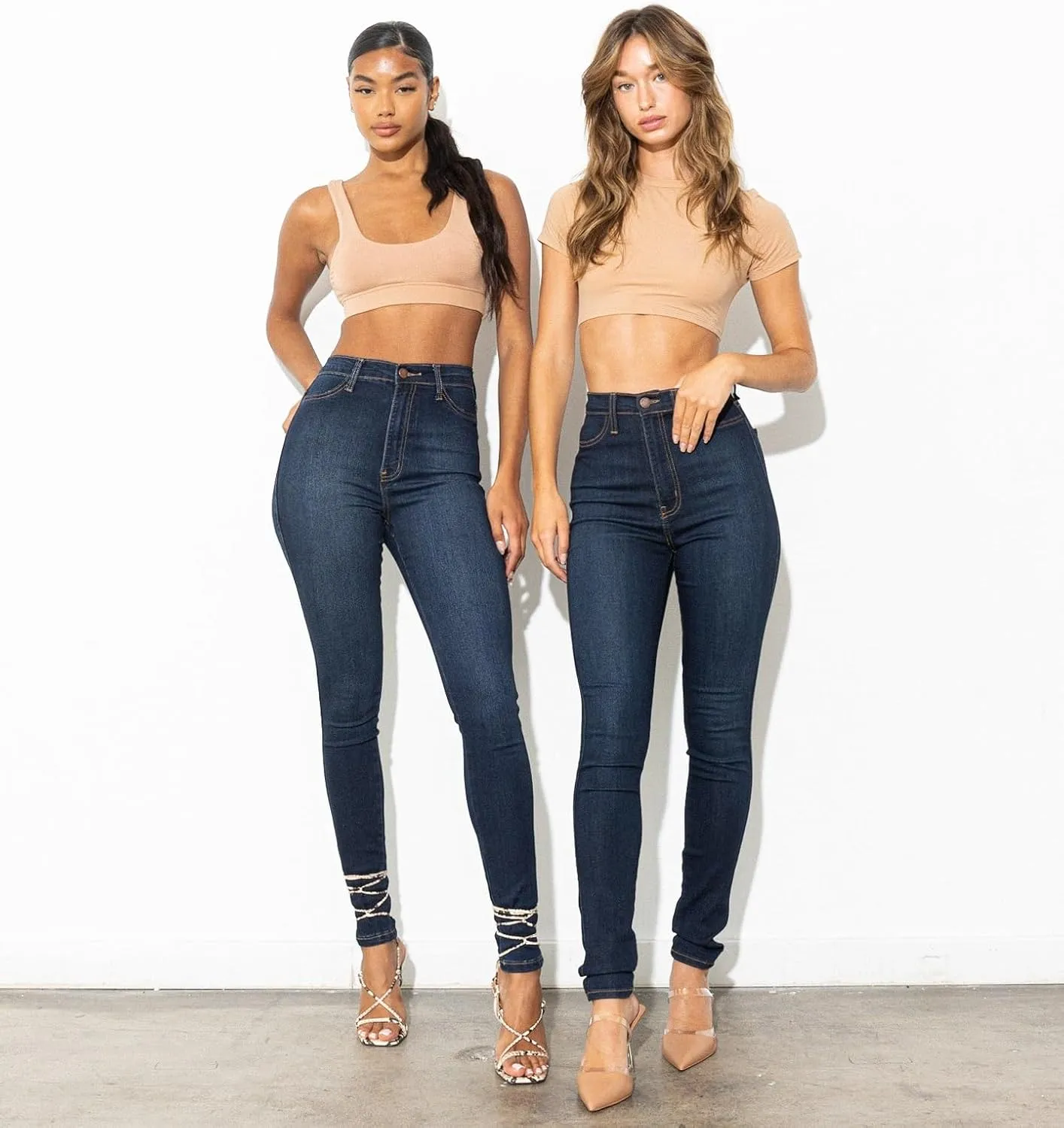 Vibrant Women’s Denim Skinny Jeans – Super Stretch High Waisted Rise Classic Casual Slim Fit Pants