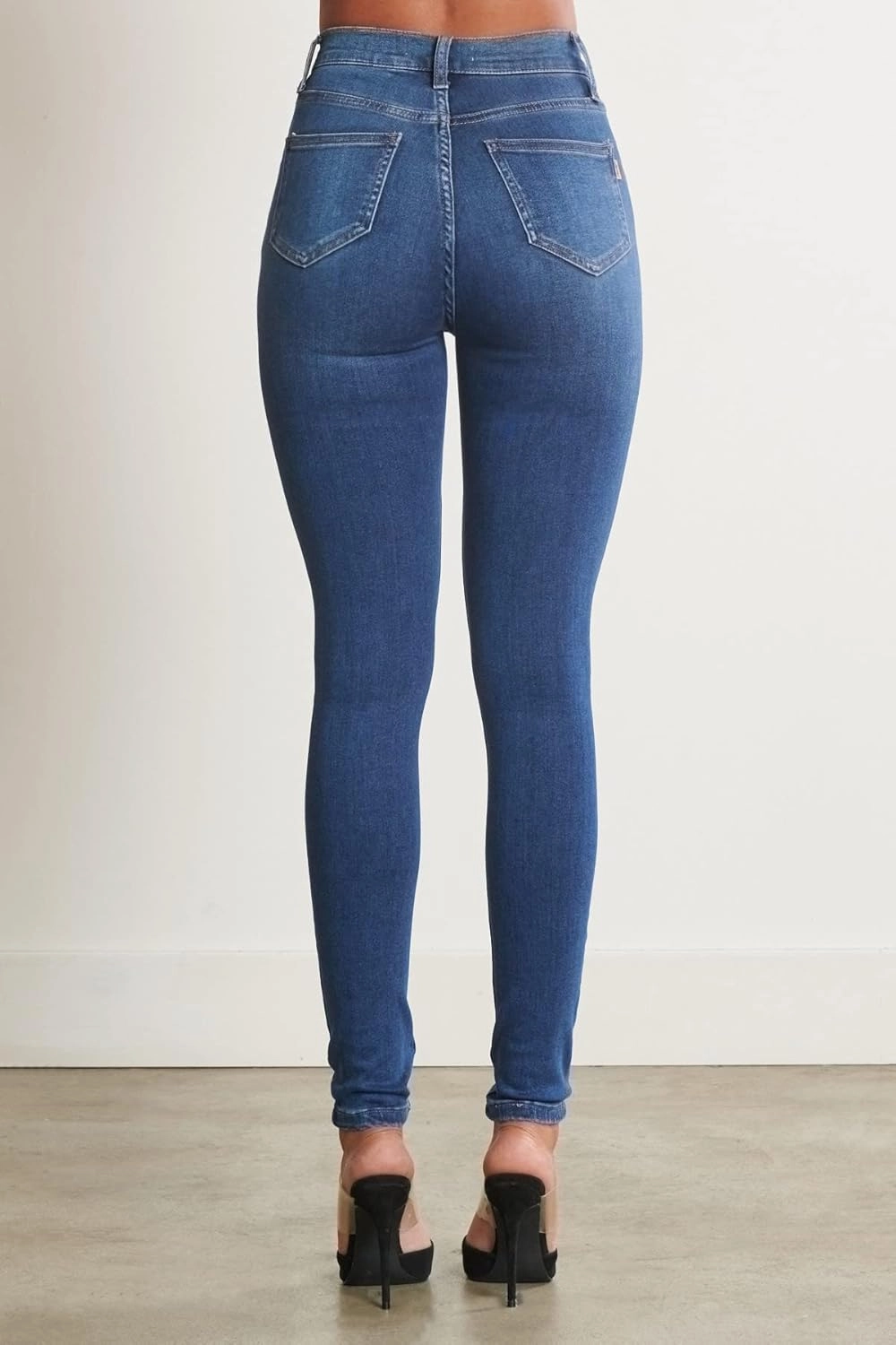 Vibrant Women’s Denim Skinny Jeans – High Waisted Signature Tinted Vintage Wash Super Stretch Casual Slim Fit Pants