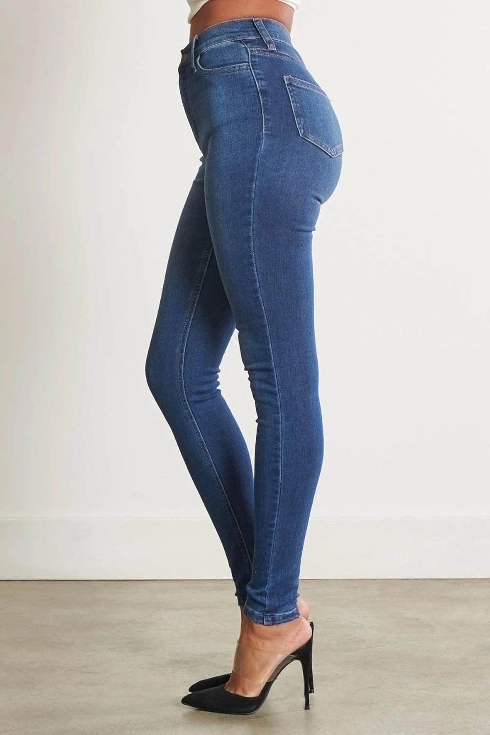 Vibrant Women’s Denim Skinny Jeans – High Waisted Signature Tinted Vintage Wash Super Stretch Casual Slim Fit Pants
