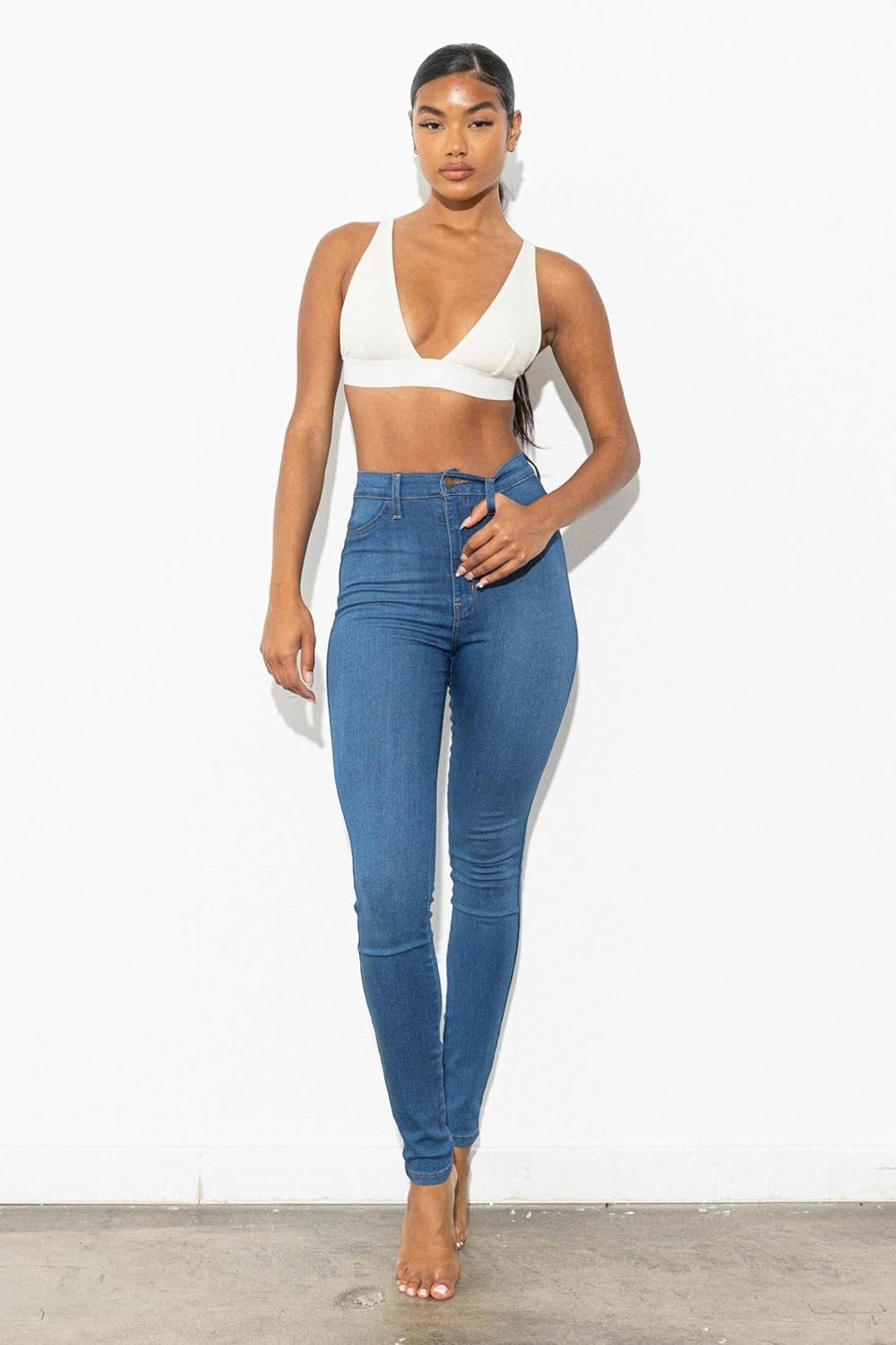 Vibrant Women’s Denim Skinny Jeans – Super Stretch High Waisted Classic Casual Slim Fit Pants