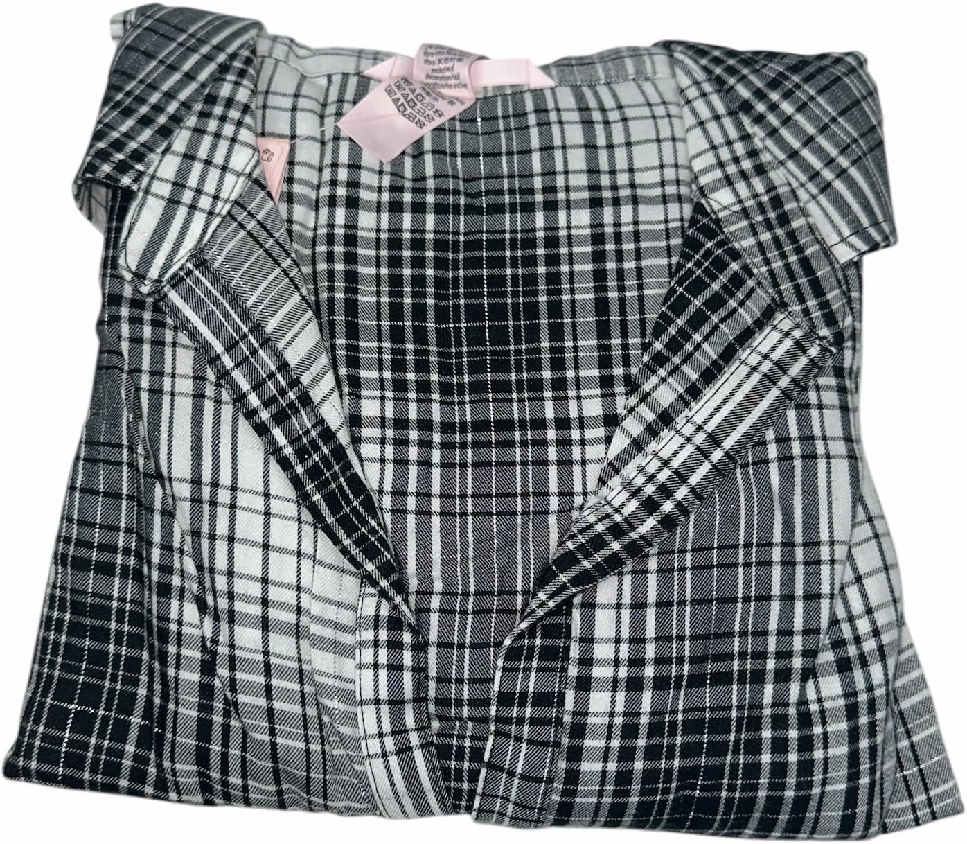 Victoria's Secret Flannel Popover Long Pajama Set Color Gradient Plaid New
