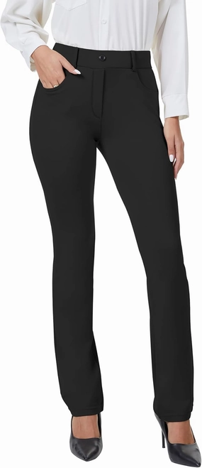 VIMPEP 2024 Fall Women’s Classic Yoga Dress Pants High Rise Straight Soft Feeling Pull On Work Yoga Pants for Casual 2202