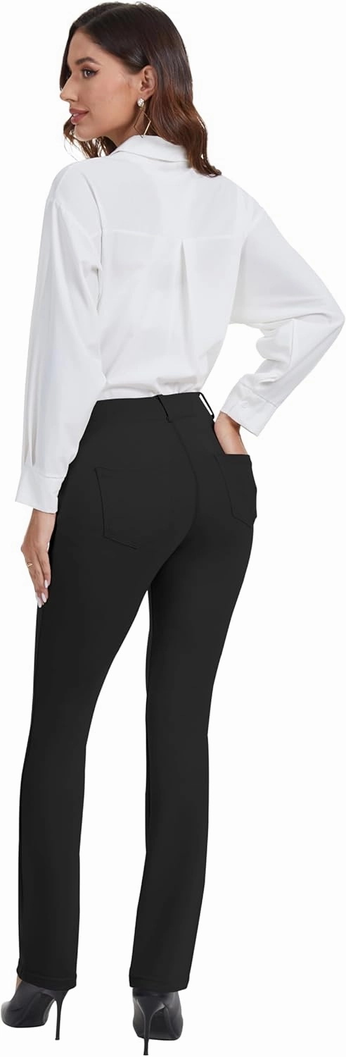 VIMPEP 2024 Fall Women’s Classic Yoga Dress Pants High Rise Straight Soft Feeling Pull On Work Yoga Pants for Casual 2202