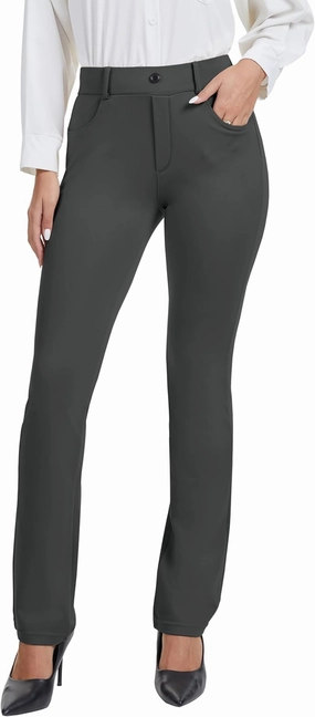 VIMPEP 2024 Fall Women’s Classic Yoga Dress Pants High Rise Straight Soft Feeling Pull On Work Yoga Pants for Casual 2202