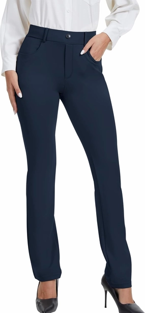 VIMPEP 2024 Fall Women’s Classic Yoga Dress Pants High Rise Straight Soft Feeling Pull On Work Yoga Pants for Casual 2202