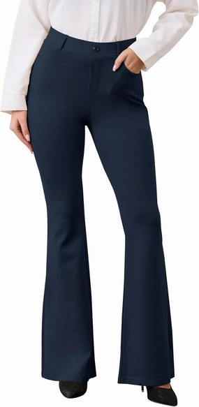 VIMPEP Women’s Classic Yoga Dress Pants High Rise Flare Soft Feeling Pull On Work Yoga Pants for Business Office Work 2102