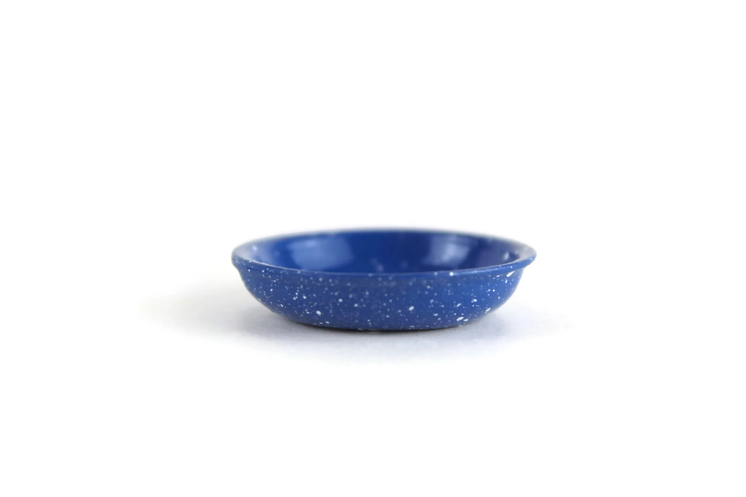Vintage 1:12 Miniature Dollhouse Blue Splatterware Wash Basin