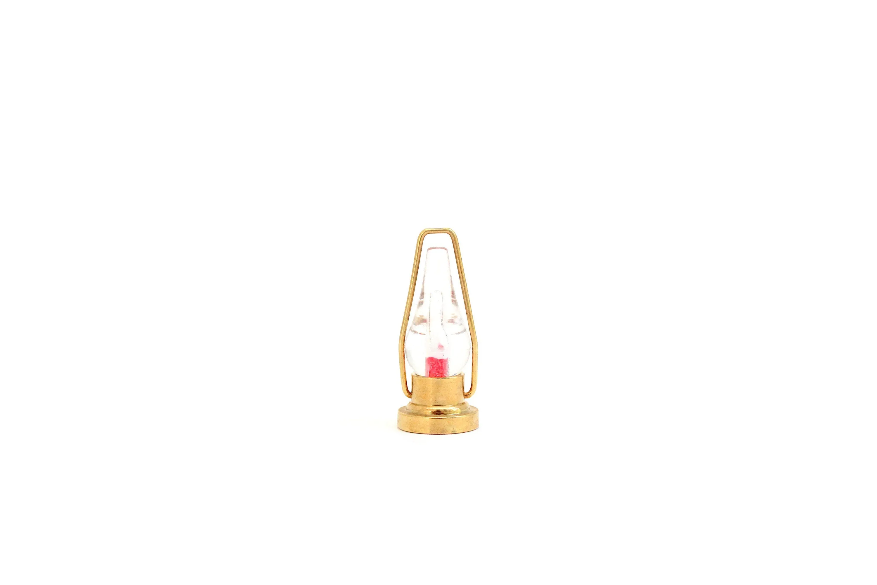Vintage 1:12 Miniature Dollhouse Brass Lantern or Oil Lamp