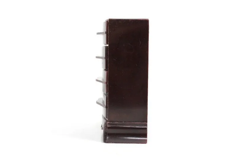 Vintage 1:12 Miniature Dollhouse Brown Plastic Dresser by Plasco