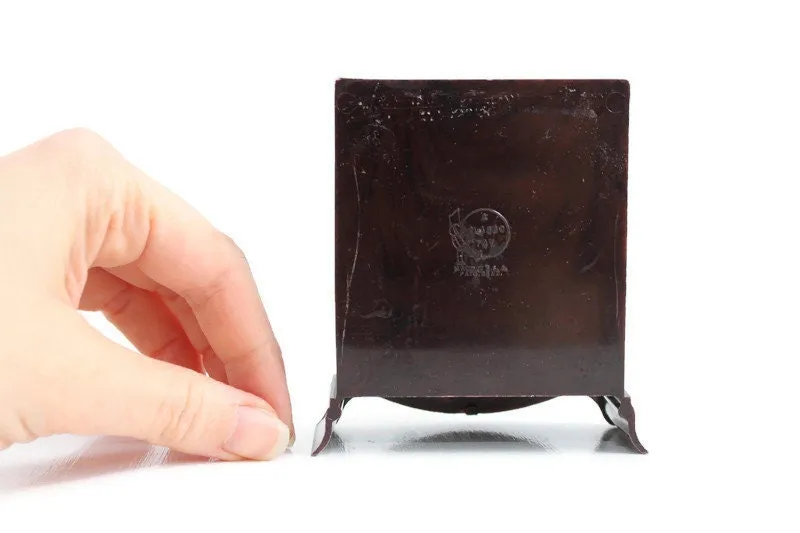 Vintage 1:12 Miniature Dollhouse Brown Plastic Dresser by Plasco