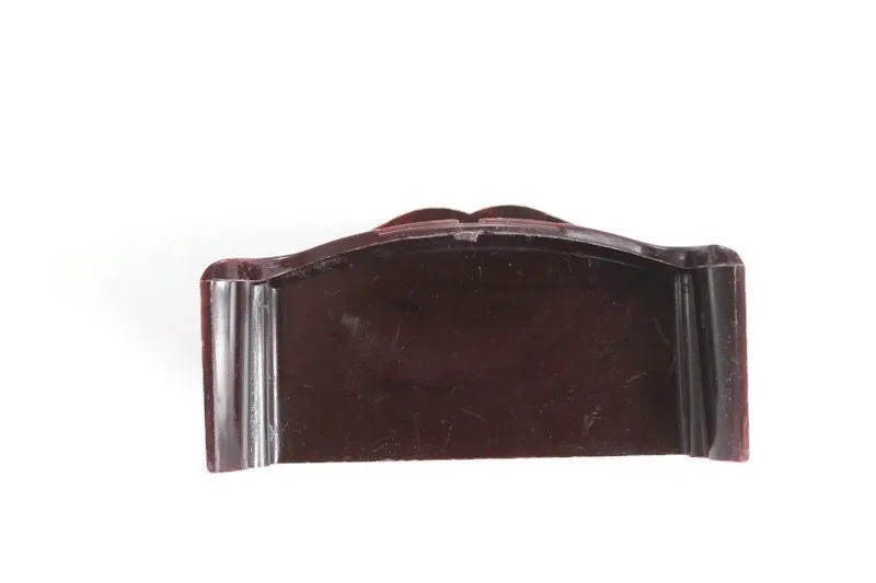 Vintage 1:12 Miniature Dollhouse Brown Plastic Dresser by Plasco