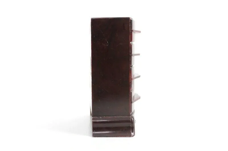 Vintage 1:12 Miniature Dollhouse Brown Plastic Dresser by Plasco